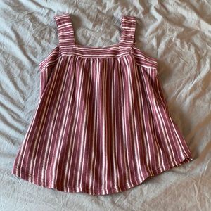 Red/pink and white top